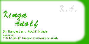 kinga adolf business card